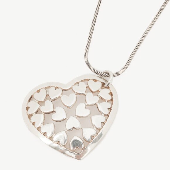 Birks Sterling Silver Cutout-Heart Pendant Necklace - Picture 1 of 5